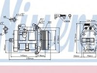 Compresor, climatizare BMW X5 (E53) (2000 - 2006) NISSENS 89077 piesa NOUA
