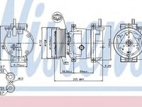 Compresor, climatizare CHEVROLET AVEO Limuzina (T250, T255) (2005 - 2016) NISSENS 89221 piesa NOUA