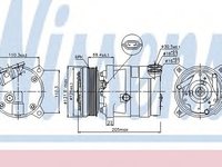 Compresor, climatizare CHEVROLET LACETTI (J200) (2003 - 2016) NISSENS 89058 piesa NOUA