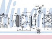 Compresor, climatizare CITROËN C2 (JM_) (2003 - 2016) NISSENS 89053