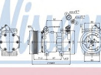 Compresor, climatizare DACIA LOGAN (LS) (2004 - 2016) NISSENS 89064 piesa NOUA