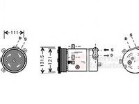 Compresor, climatizare DAEWOO NUBIRA (KLAJ), DAEWOO NUBIRA Break (KLAJ), DAEWOO LEGANZA limuzina (KLAV) - VAN WEZEL 8100K038
