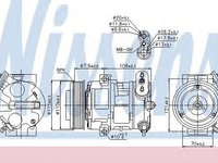Compresor, climatizare FIAT GRANDE PUNTO (199) (2005 - 2016) NISSENS 89126 piesa NOUA