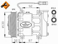 Compresor, climatizare FIAT STILO (192) (2001 - 2010) NRF 32113 piesa NOUA