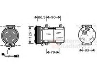 Compresor, climatizare FORD ESCORT Mk V (GAL), FORD ESCORT Mk V combi (GAL, AVL), FORD ESCORT Mk VI (GAL) - VAN WEZEL 1800K276