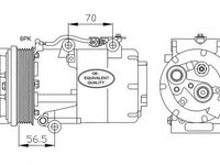 Compresor, climatizare FORD FOCUS C-MAX (2003 - 2007) NRF 32250 piesa NOUA