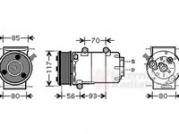 Compresor, climatizare FORD GALAXY (WA6), FORD S-MAX (WA6), FORD MONDEO IV limuzina (BA7) - VAN WEZEL 1800K416