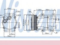 Compresor, climatizare FORD MONDEO II (BAP) (1996 - 2000) NISSENS 89205 piesa NOUA