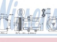 Compresor, climatizare FORD MONDEO III Combi (BWY) (2000 - 2007) NISSENS 89068 piesa NOUA
