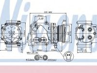 Compresor, climatizare FORD MONDEO III Combi (BWY) (2000 - 2007) NISSENS 89228 piesa NOUA