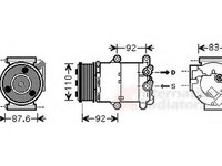 Compresor, climatizare FORD MONDEO IV limuzina (BA7), FORD MONDEO IV (BA7), FORD MONDEO IV Turnier (BA7) - VAN WEZEL 1800K430