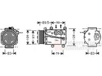 Compresor, climatizare FORD MONDEO Mk II (BAP), FORD MONDEO Mk II combi (BNP), FORD MONDEO Mk II limuzina (BFP) - VAN WEZEL 1800K082