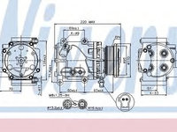 Compresor, climatizare FORD MONDEO Mk III (B5Y) (2000 - 2007) NISSENS 89228