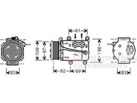 Compresor, climatizare FORD MONDEO Mk III limuzina (B4Y), FORD MONDEO Mk III (B5Y), FORD MONDEO Mk III combi (BWY) - VAN WEZEL 1800K171