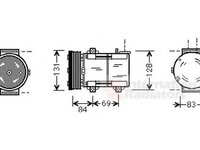 Compresor, climatizare FORD TRANSIT bus (FD_ _, FB_ _, FS_ _, FZ_ _, FC_ _), FORD TRANSIT Van (FA_ _), FORD TRANSIT platou / sasiu (FM_ _, FN_ _) - VA