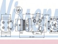 Compresor, climatizare FORD TRANSIT CONNECT (P65, P70, P80) (2002 - 2016) NISSENS 89071 piesa NOUA