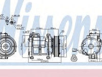 Compresor, climatizare HONDA ACCORD VII (CL) (2003 - 2008) NISSENS 89084 piesa NOUA