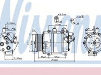 Compresor, climatizare HONDA CR-V III (RE) (2006 - 2012) NISSENS 89245 piesa NOUA