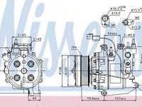 Compresor, climatizare HONDA FR-V (BE) (2004 - 2016) NISSENS 89246