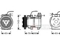 Compresor, climatizare HYUNDAI GALLOPER II (JK-01) - VAN WEZEL 8200K124