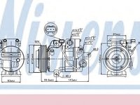 Compresor, climatizare HYUNDAI ix35 (LM, EL, ELH) (2009 - 2016) NISSENS 89304 piesa NOUA