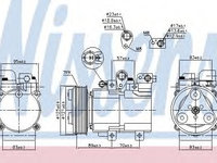 Compresor, climatizare HYUNDAI TERRACAN (HP) (2001 - 2006) NISSENS 890182 piesa NOUA