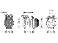 Compresor, climatizare JAGUAR Vanden Plas (X300) - VAN WEZEL 7700K031