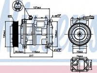 Compresor, climatizare JEEP CHEROKEE (XJ) (1983 - 2001) NISSENS 89097 piesa NOUA