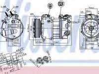 Compresor, climatizare LAND ROVER RANGE ROVER SPORT (LS) (2005 - 2013) NISSENS 890124 piesa NOUA