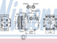 Compresor, climatizare MAZDA 2 (DE) (2007 - 2015) NISSENS 89551 piesa NOUA