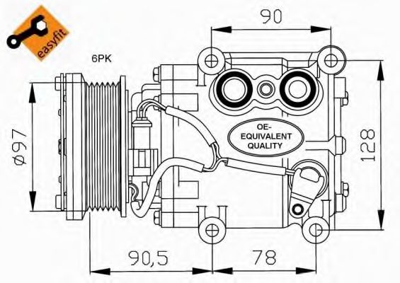 Compresor, climatizare MAZDA 2 (DY) (2003 - 2016) 