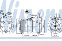 Compresor, climatizare MAZDA BT-50 platou / sasiu (CD, UN) (2006 - 2016) NISSENS 890059 piesa NOUA