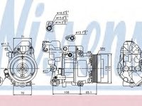 Compresor, climatizare MERCEDES A-CLASS (W168) (1997 - 2004) NISSENS 89051 piesa NOUA