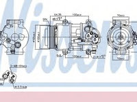 Compresor, climatizare MERCEDES A-CLASS (W169) (2004 - 2012) NISSENS 89089 piesa NOUA