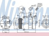 Compresor, climatizare MERCEDES-BENZ C-CLASS (W202) (1993 - 2000) NISSENS 89022
