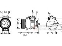 Compresor, climatizare MERCEDES-BENZ C-CLASS limuzina (W203), MERCEDES-BENZ C-CLASS Sportscoupe (CL203), MERCEDES-BENZ C-CLASS T-Model (S203) - VAN WE