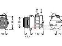 Compresor, climatizare MERCEDES-BENZ C-CLASS limuzina (W204), MERCEDES-BENZ C-CLASS T-Model (S204) - VAN WEZEL 3000K437