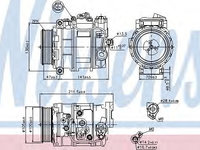 Compresor, climatizare MERCEDES-BENZ CLK (C209) (2002 - 2009) NISSENS 89090