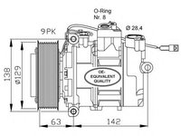 Compresor, climatizare MERCEDES-BENZ SPRINTER 4-t platou / sasiu (904) (1996 - 2006) NRF 32413