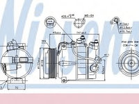 Compresor, climatizare MERCEDES C-CLASS T-Model (S204) (2007 - 2014) NISSENS 89200 piesa NOUA