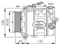 Compresor, climatizare MERCEDES C-CLASS (W203) (2000 - 2007) NRF 32256 piesa NOUA