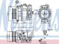 Compresor, climatizare MERCEDES E-CLASS (W211) (2002 - 2009) NISSENS 89090 piesa NOUA