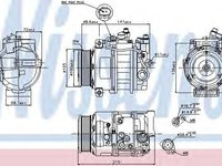 Compresor, climatizare MERCEDES E-CLASS (W211) (2002 - 2009) NISSENS 89520 piesa NOUA