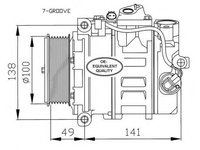 Compresor, climatizare MERCEDES G-CLASS (W463) (1989 - 2016) NRF 32216 piesa NOUA