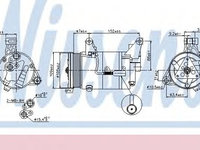 Compresor, climatizare MINI MINI Cabriolet (R52) (2004 - 2007) NISSENS 89340 piesa NOUA