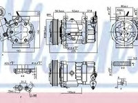 Compresor, climatizare MINI MINI CLUBMAN (R55) (2007 - 2015) NISSENS 890041 piesa NOUA