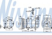 Compresor, climatizare NISSAN MICRA III (K12) (2003 - 2010) NISSENS 89332 piesa NOUA