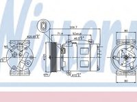 Compresor, climatizare NISSAN QASHQAI / QASHQAI +2 (J10, JJ10) (2007 - 2013) NISSENS 89072 piesa NOUA