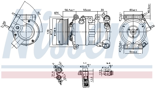 Compresor climatizare Nissens VAUXHALL COMBO Mk IV (E) Life (K9) 2018-2025 - 890599