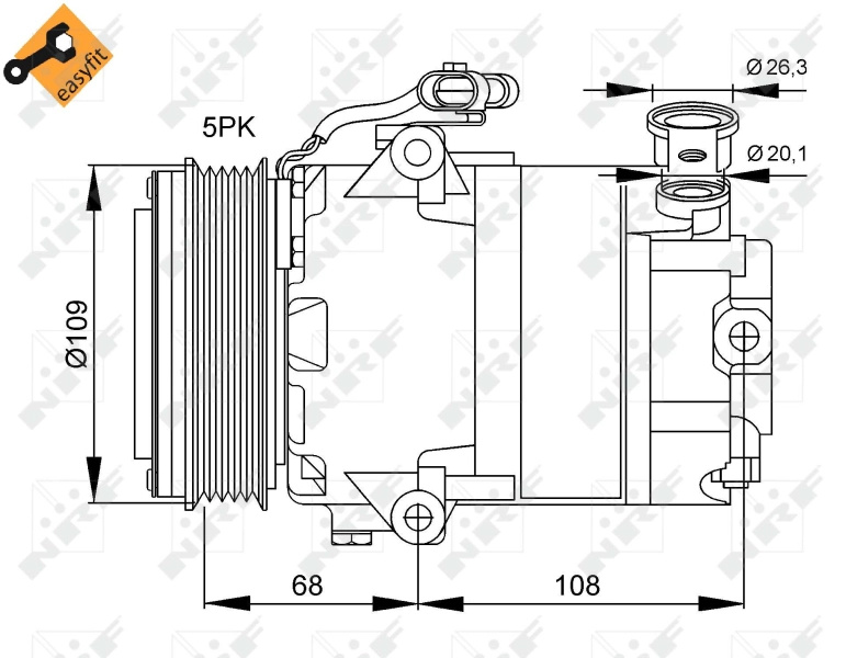 Compresor, climatizare NRF 32083 pentru 